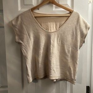 Yellow striped baby tee